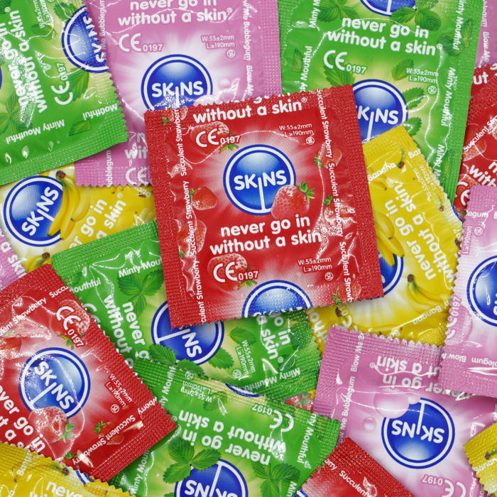 Skins Condoms Flavours Assorted 500 Bulk Pack