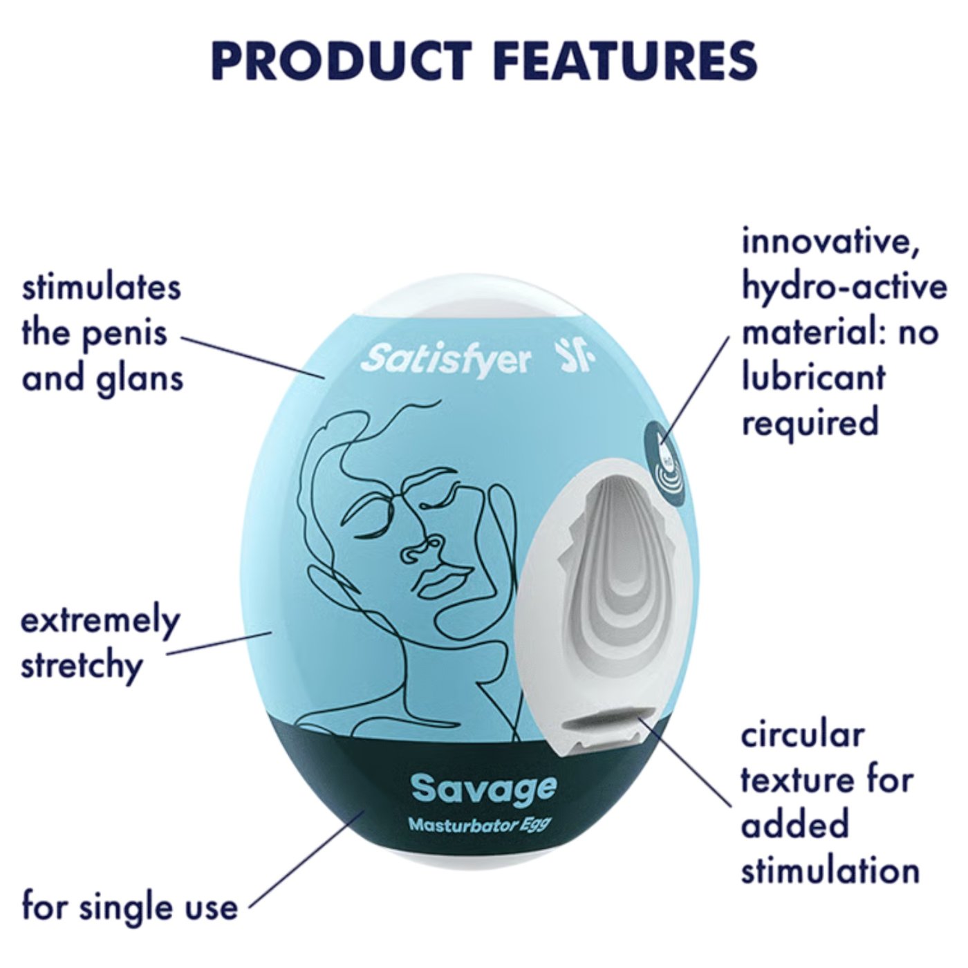 Satisfyer Savage Male Masturbator Egg
