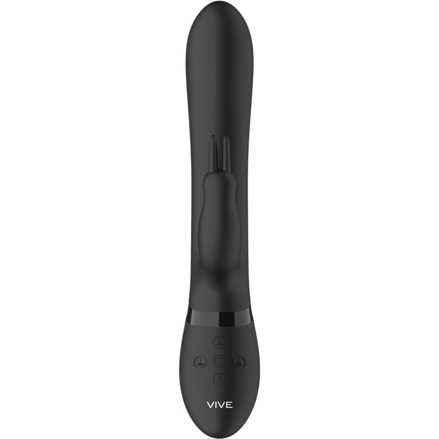 Vive Amoris Black Rabbit Vibrator With Stimulating Beads
