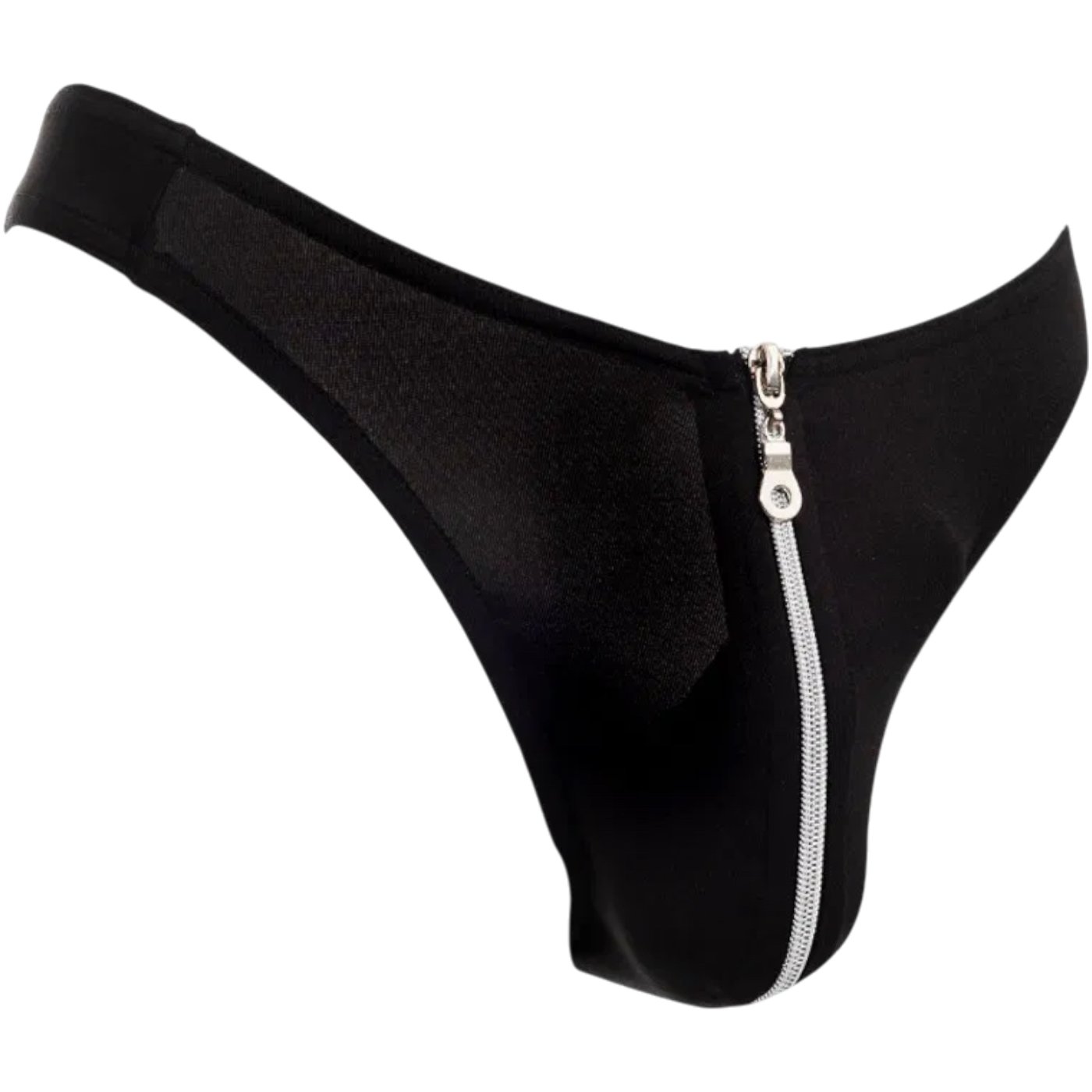 Rimba Men’s Black G-String Thong with Zipper Pouch