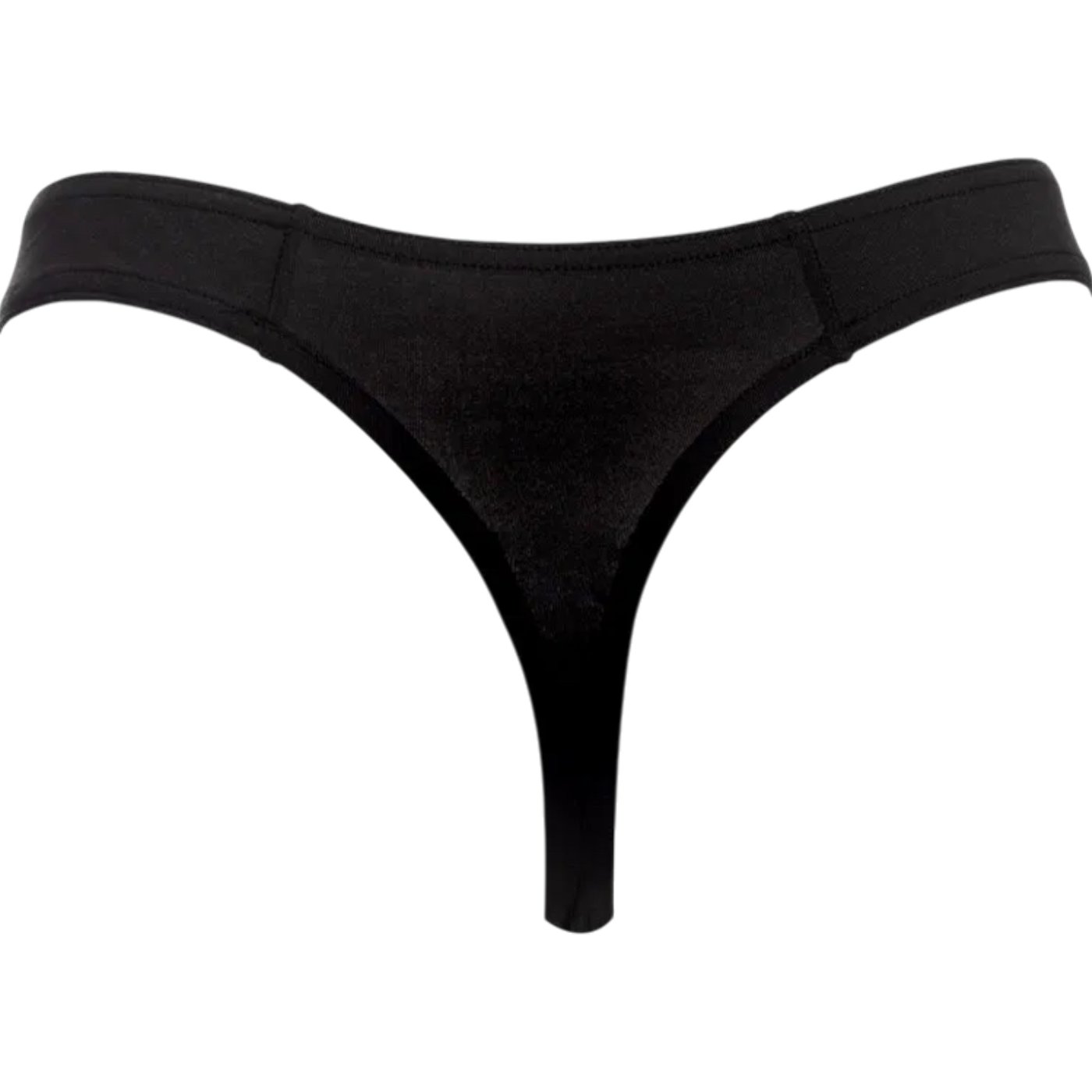 Rimba Men’s Black G-String Thong with Zipper Pouch
