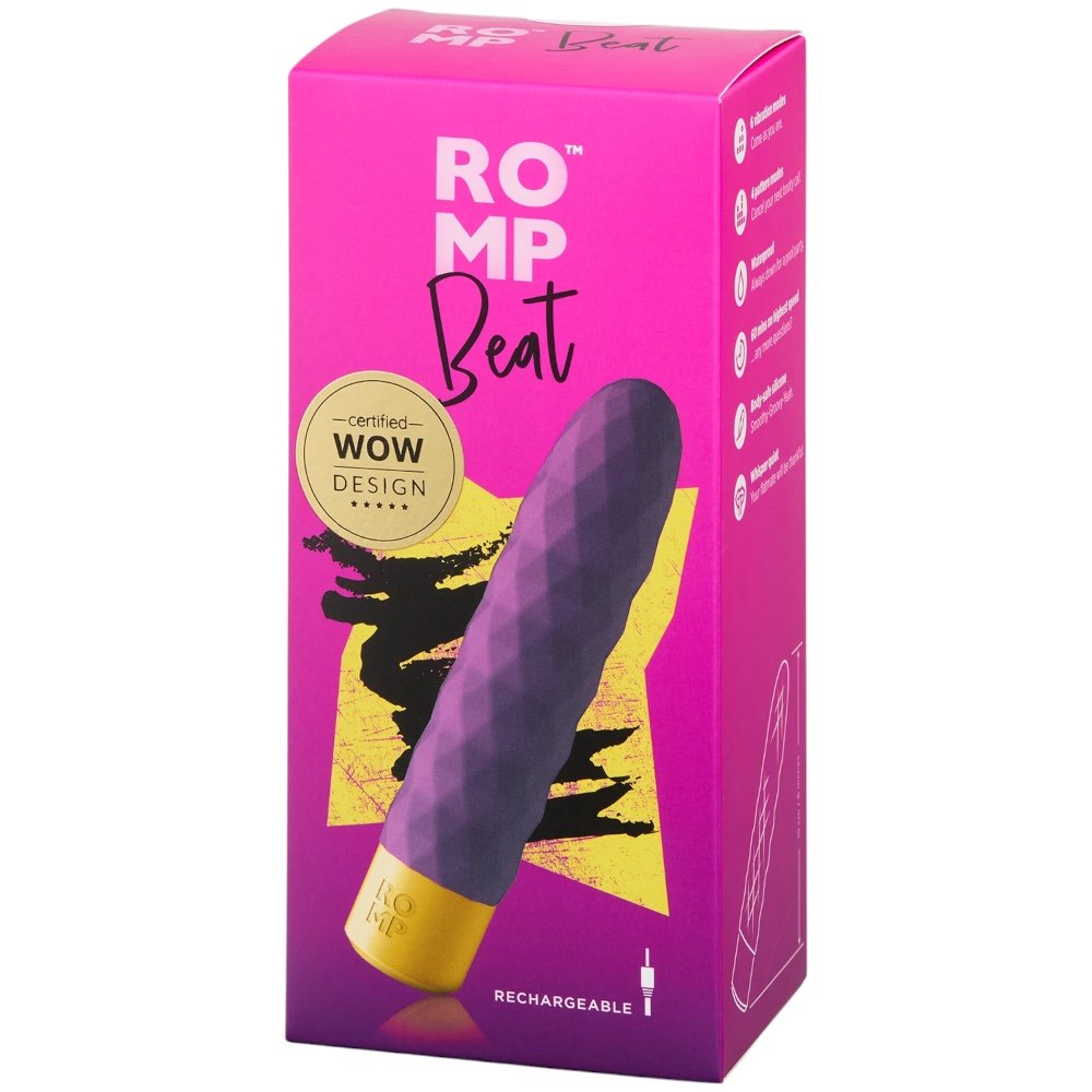 ROMP Beat Rechargeable Textured Classic Bullet Vibrator 4.5 Inch