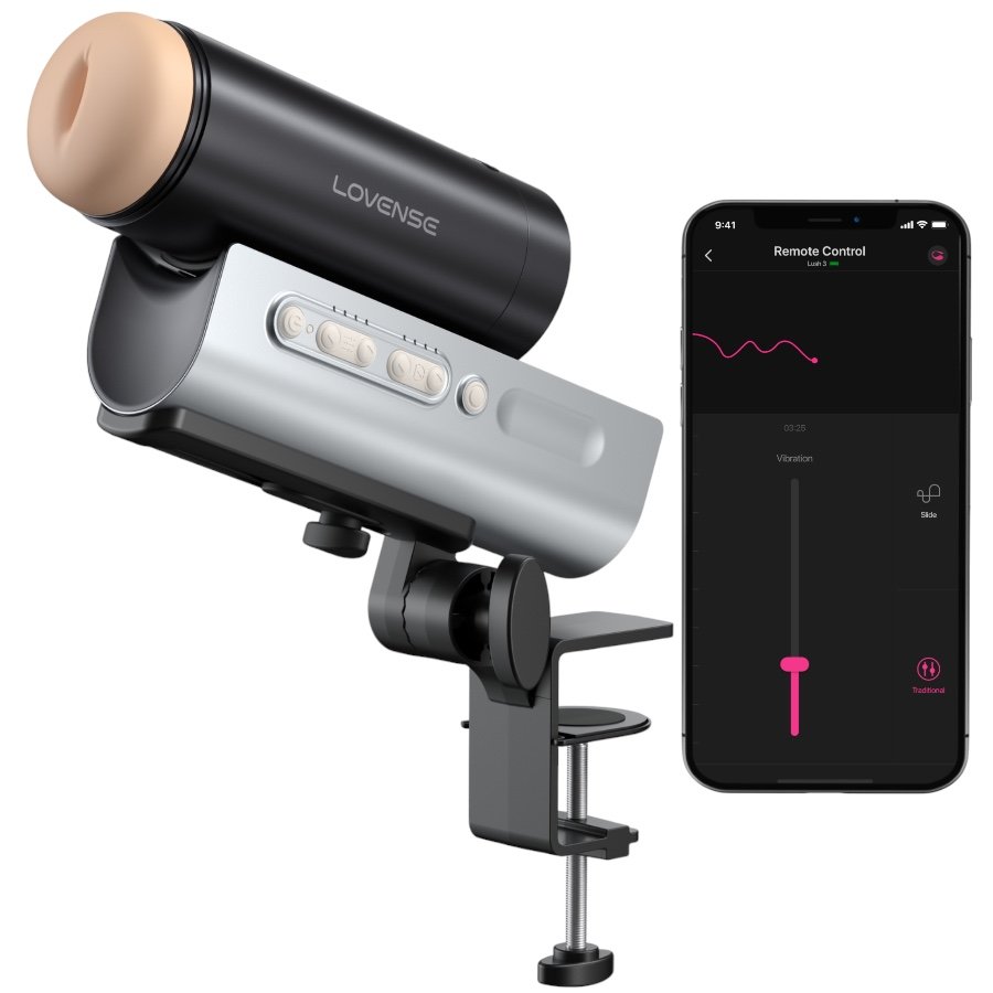 Lovense Solace Pro AI Powered Remote Control Thrusting Male Masturbator – Lovense