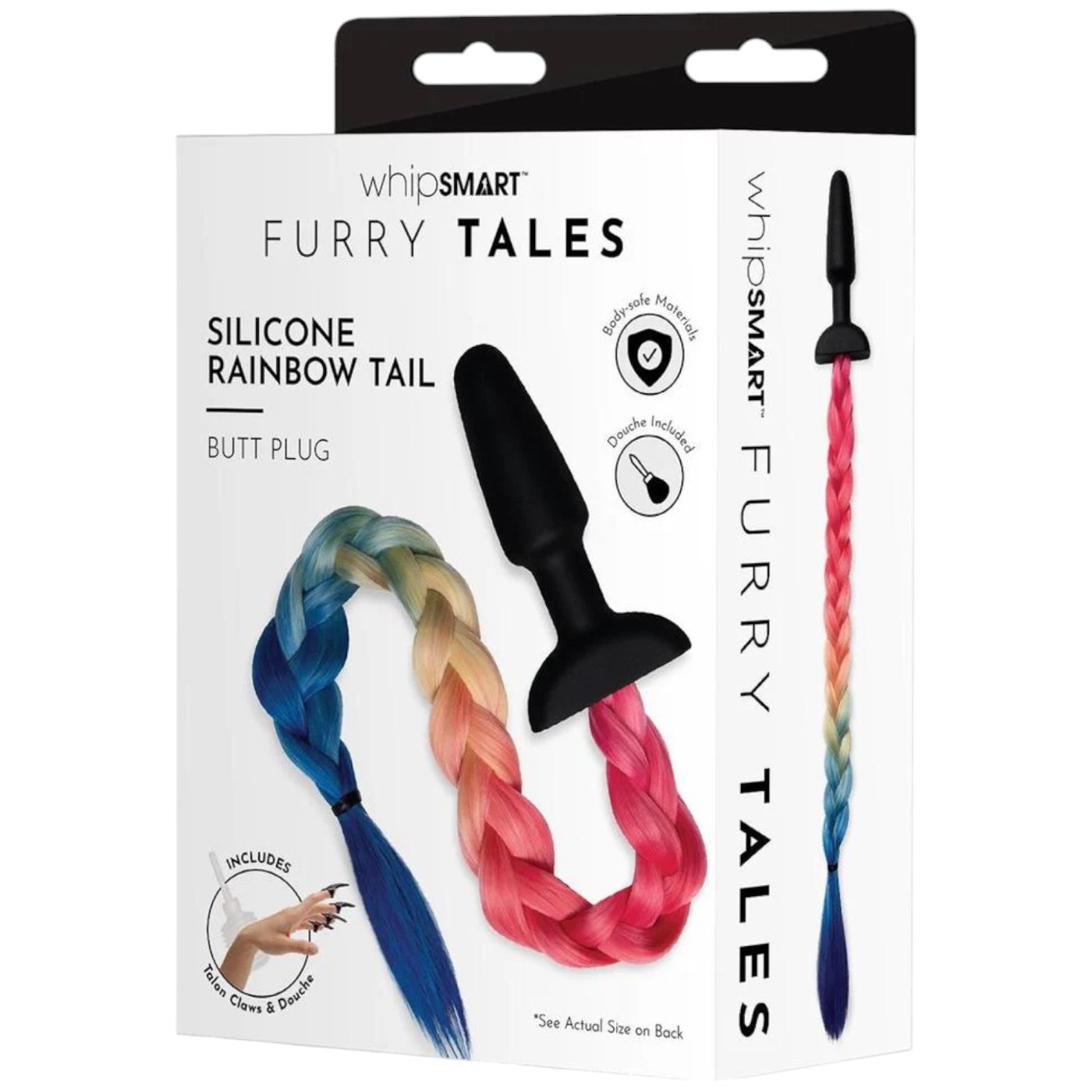 Whipsmart Silicone Rainbow Tail Butt Plug 3.5 Inch