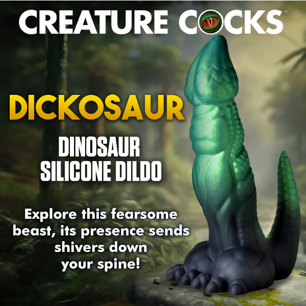 Creature Cocks Dickosaur Dual-Stimulation Silicone Dildo 7.25 Inch