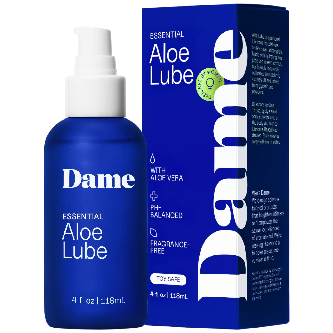 Dame Aloe Lube Plant-Powered Water-Based Lubricant 118ml
