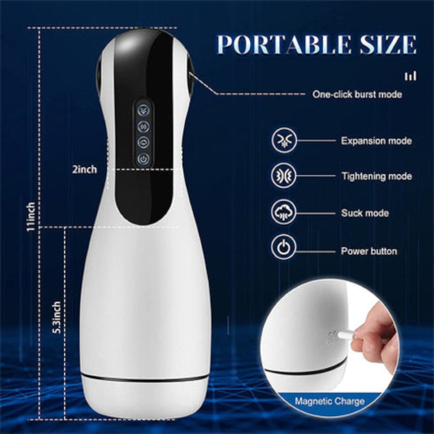 Amovibe Good Night Squeezing Sucking & Vibrating Automatic Male Masturbator