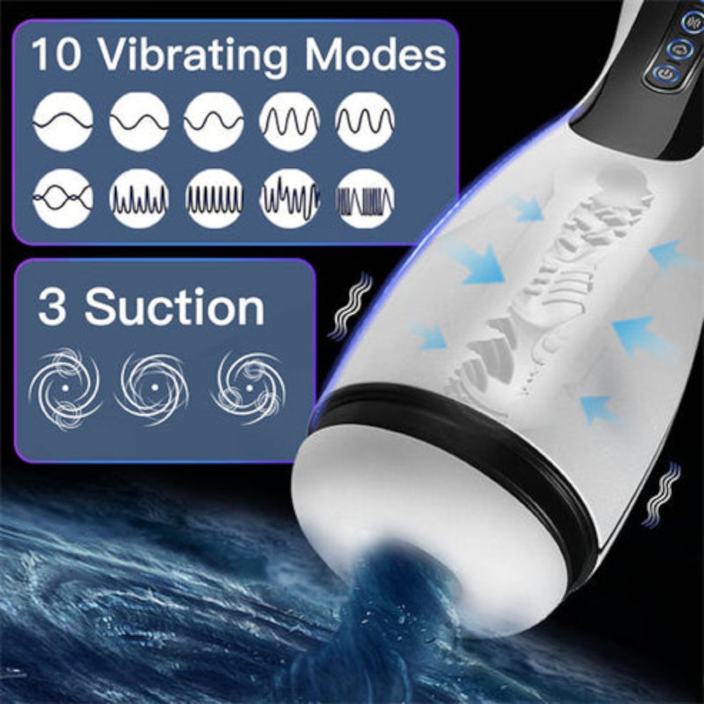 Amovibe Good Night Squeezing Sucking & Vibrating Automatic Male Masturbator