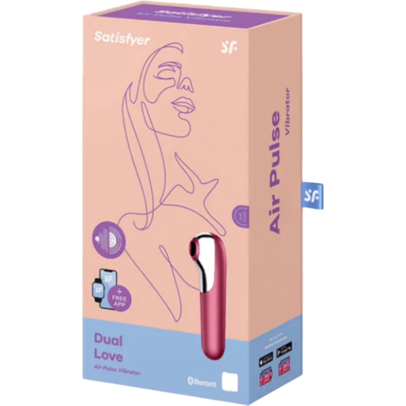 Satisfyer Dual Love App Controlled Clitoral Massager Red