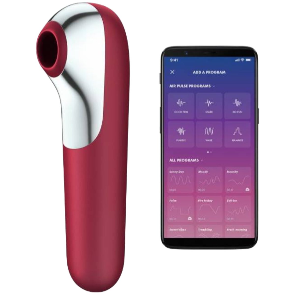 Satisfyer Dual Love App Controlled Clitoral Massager Red