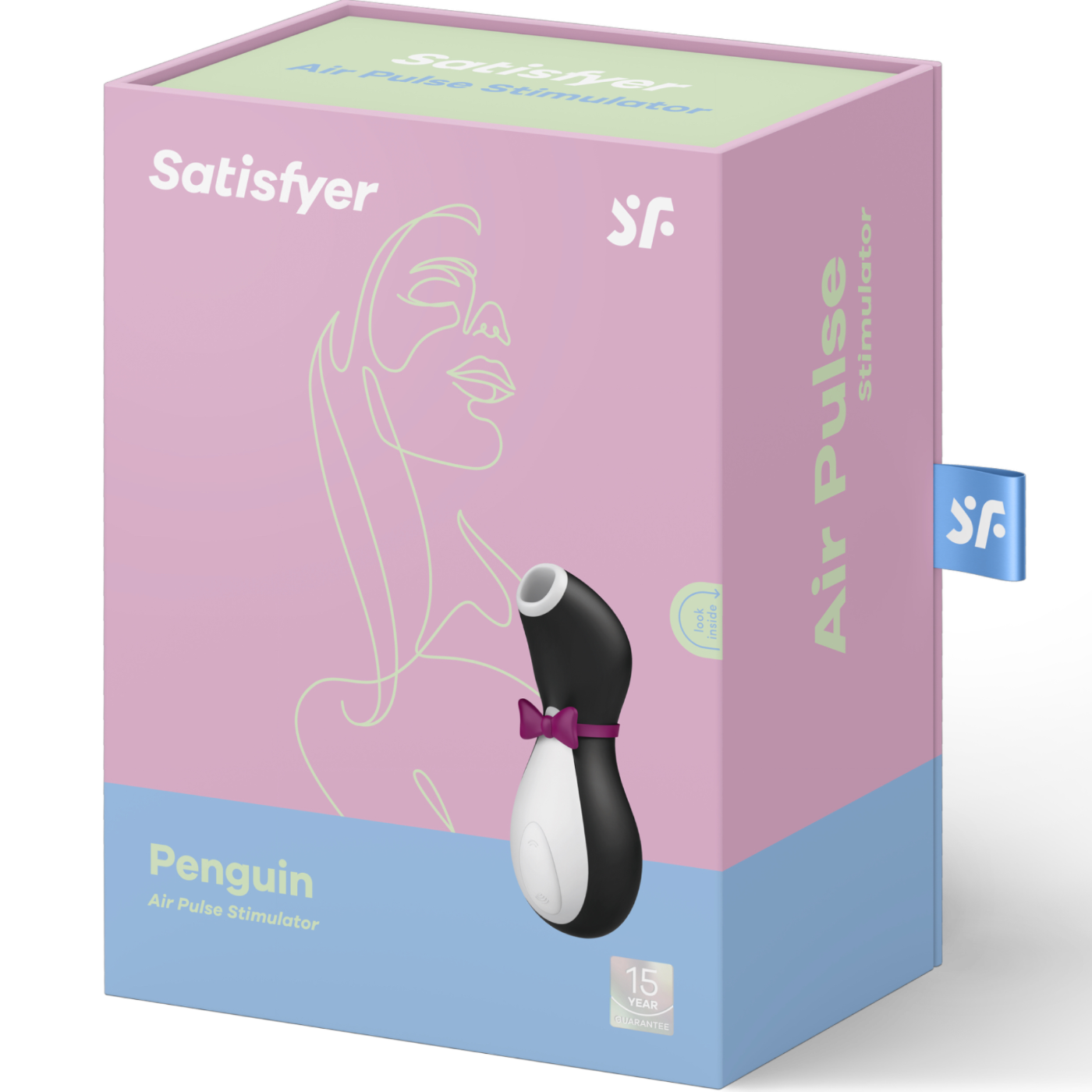 Satisfyer Penguin Rechargeable Air Pulse Clitoral Stimulator Black & White