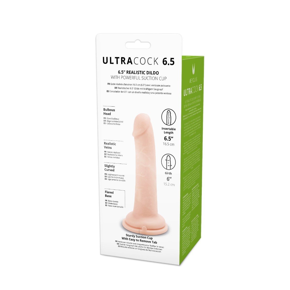 Me You Us Ultra Cock Realistic Suction Cup Dildo Light 6.5 Inch 