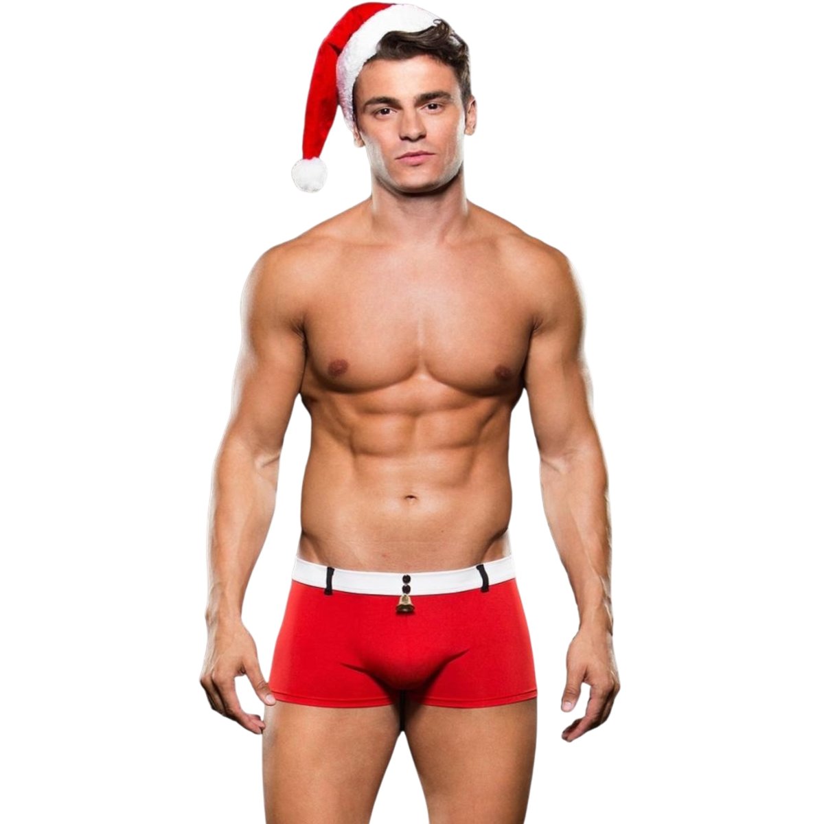 Envy Sexy Santa Costume Set with Hat and Trunks (2 Piece), M/L