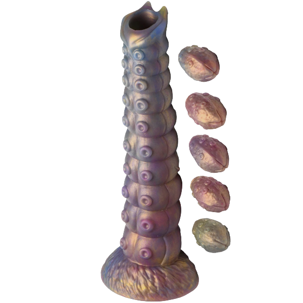 Creature Cocks Deep Invader Tentacle Ovipositor Silicone Dildo with Eggs 11.5 Inch