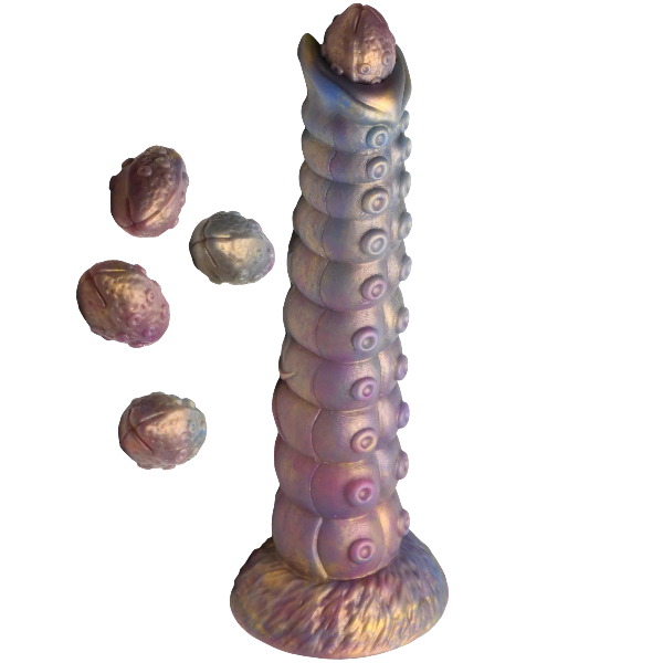Creature Cocks Deep Invader Tentacle Ovipositor Silicone Dildo with Eggs 11.5 Inch