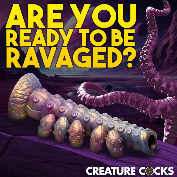 Creature Cocks Deep Invader Tentacle Ovipositor Silicone Dildo with Eggs 11.5 Inch