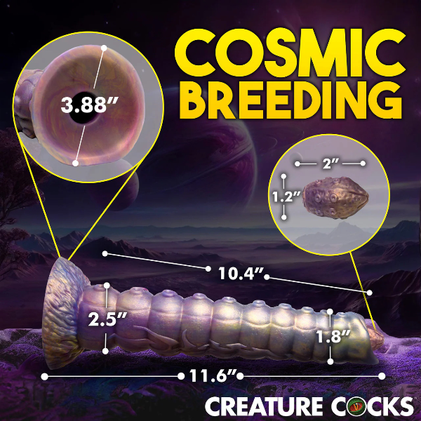 Creature Cocks Deep Invader Tentacle Ovipositor Silicone Dildo with Eggs 11.5 Inch