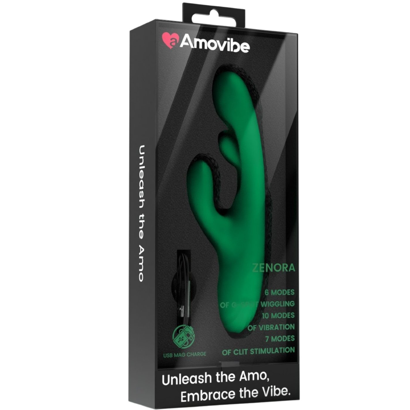 Amovibe Zenora Rechargeable G-Spot & Clitoral Rabbit Vibrator