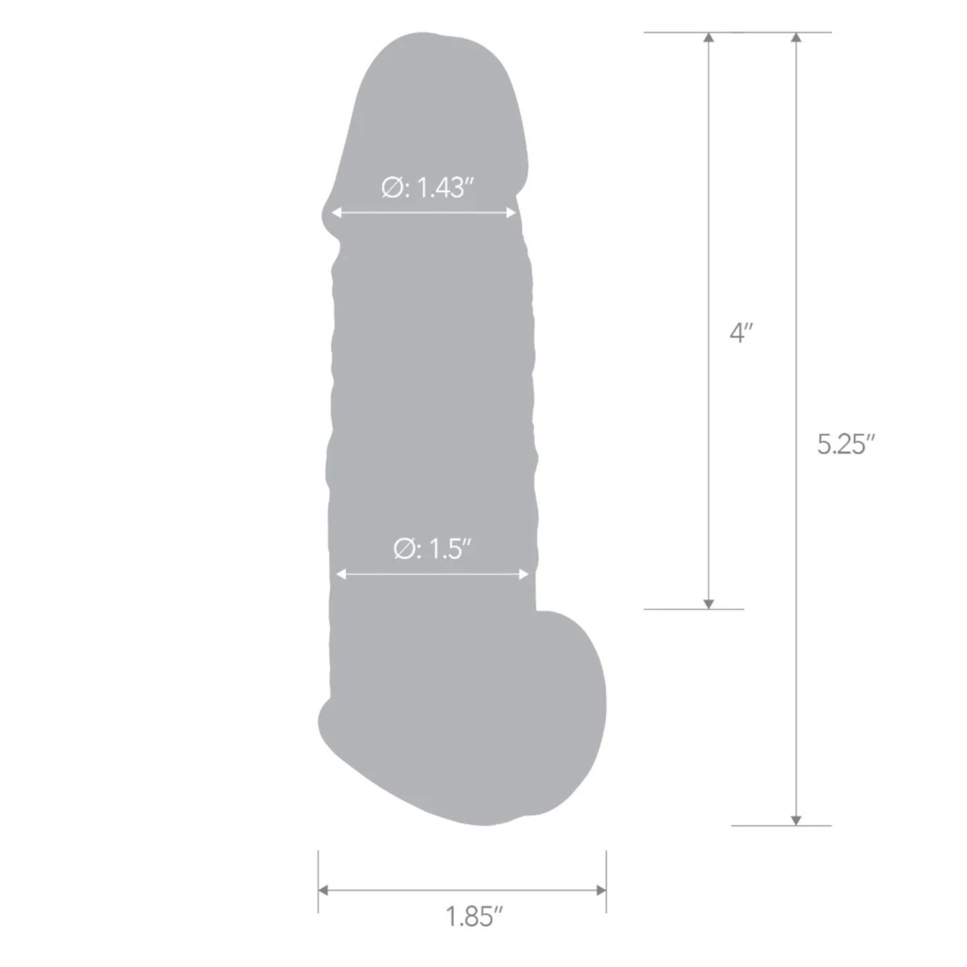 Blue Line 5.25 Inch Super Real Penis Extension Sleeve with Ball Loop