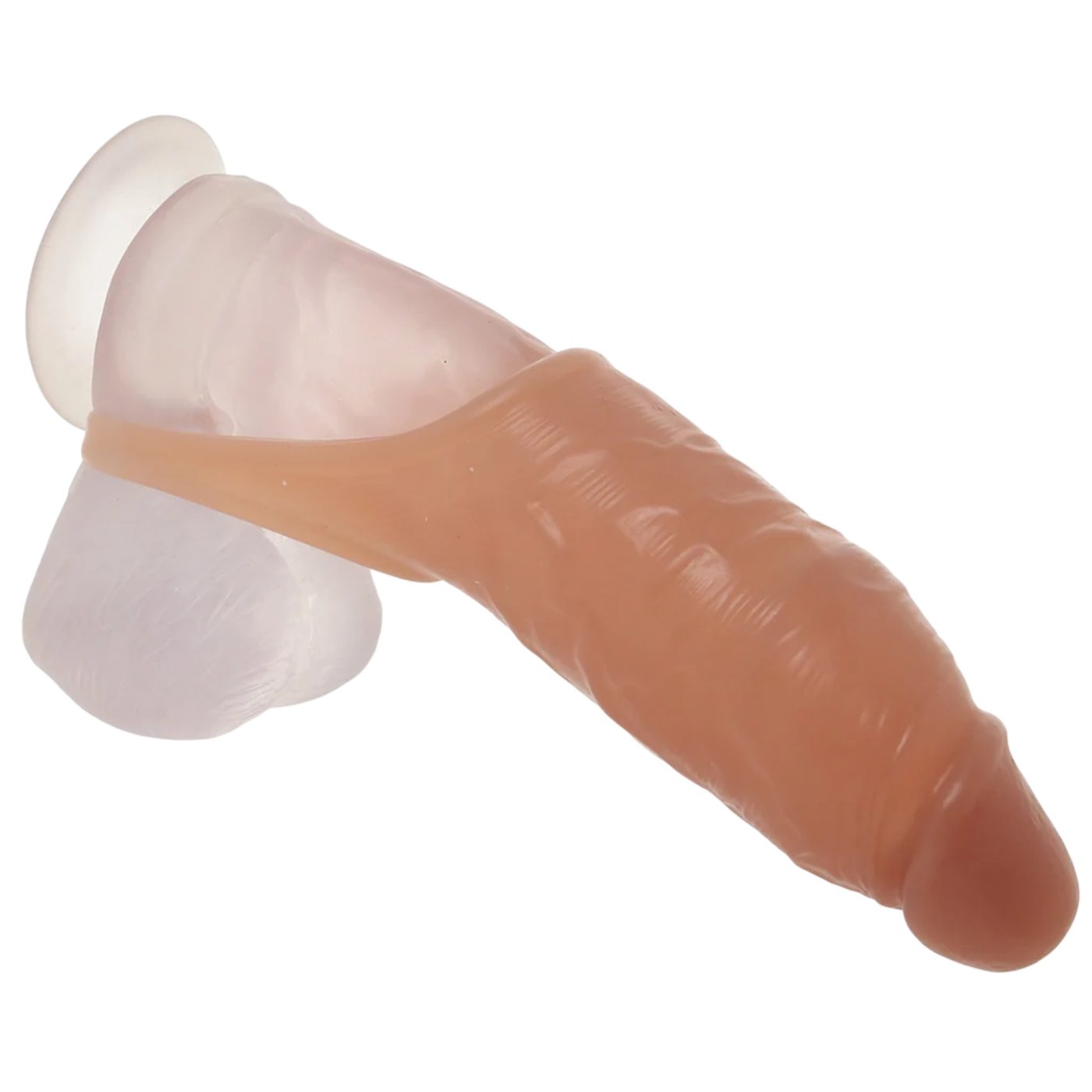Blue Line 5.25 Inch Super Real Penis Extension Sleeve with Ball Loop
