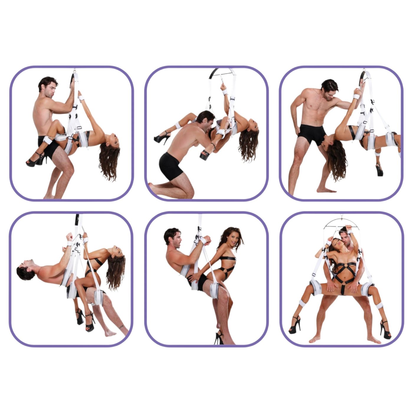 Fetish Fantasy Bondage Swing with Wrist and Ankle Cuffs