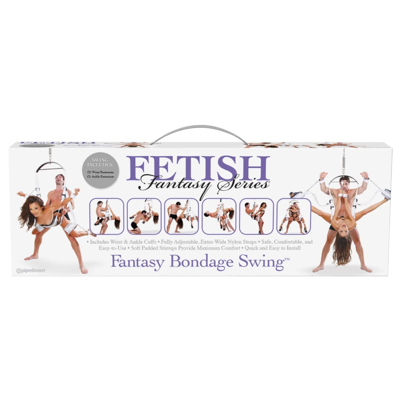 Fetish Fantasy Bondage Swing with Wrist and Ankle Cuffs