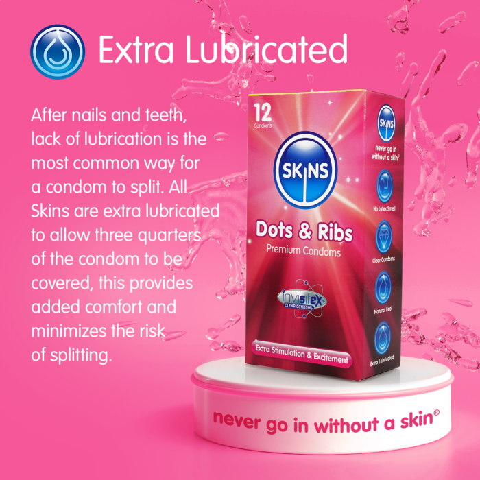 Skins Condoms Dots & Ribs 4 Pack