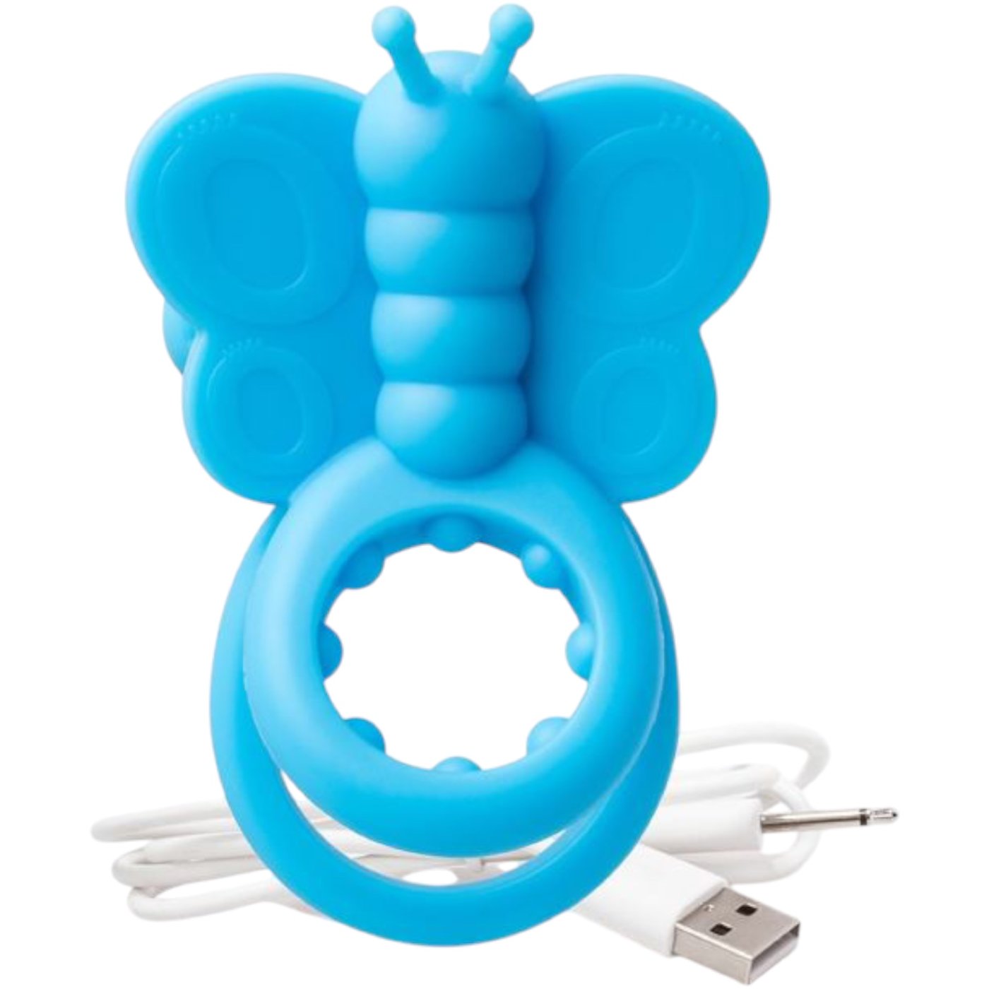 Screaming O Monarch Rechargeable Wearable Butterfly Cock Ring Blue