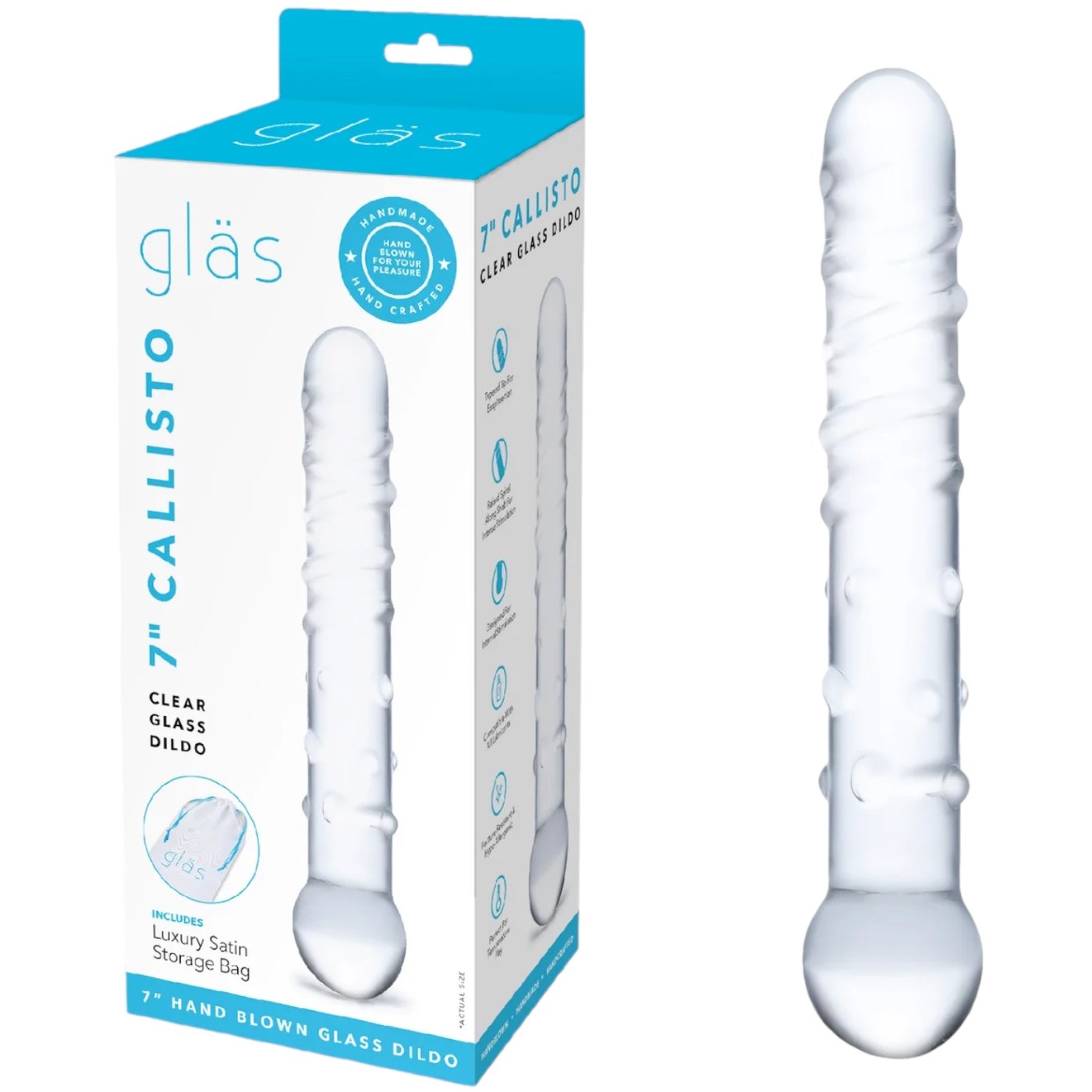 Glas Callisto Clear Glass Dildo 7 Inch