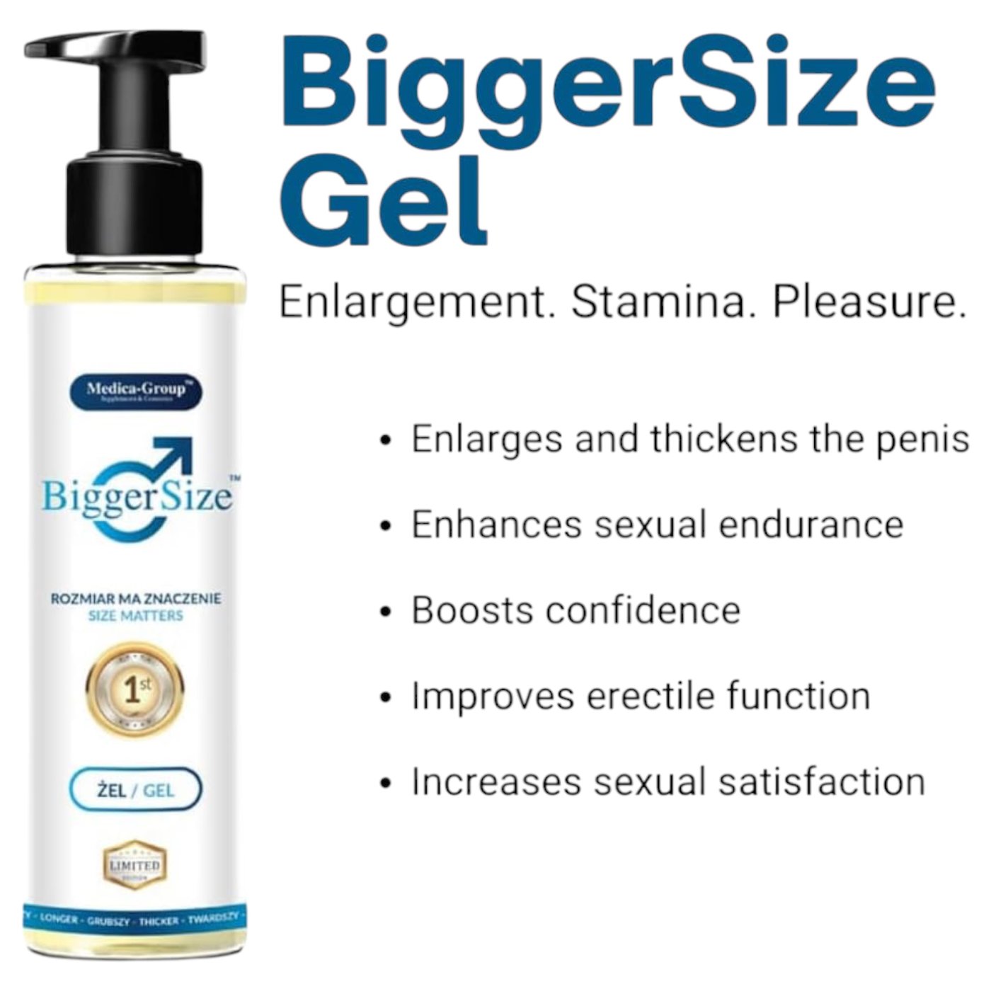 BiggerSize Erection Enhancer and Enlarger Gel 150ml