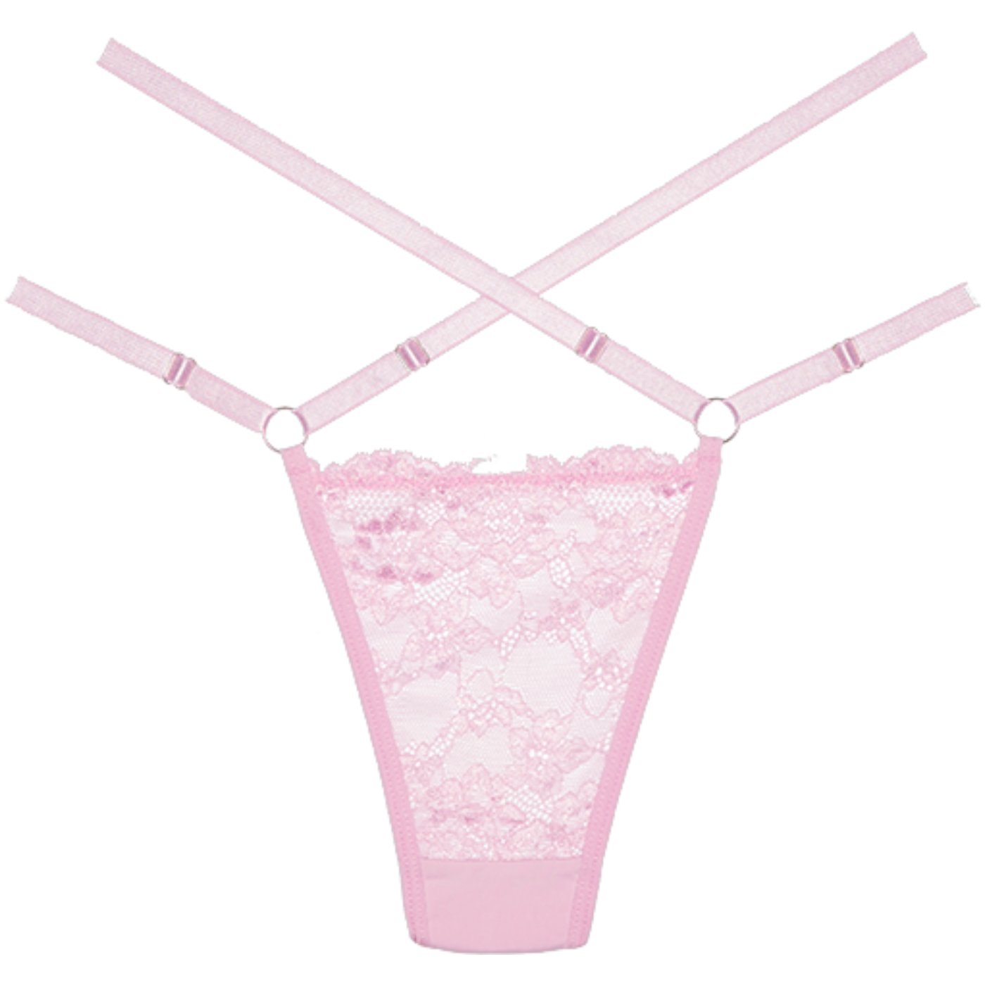Allure Cherished Lace Thong with Criss-Cross Waist Straps