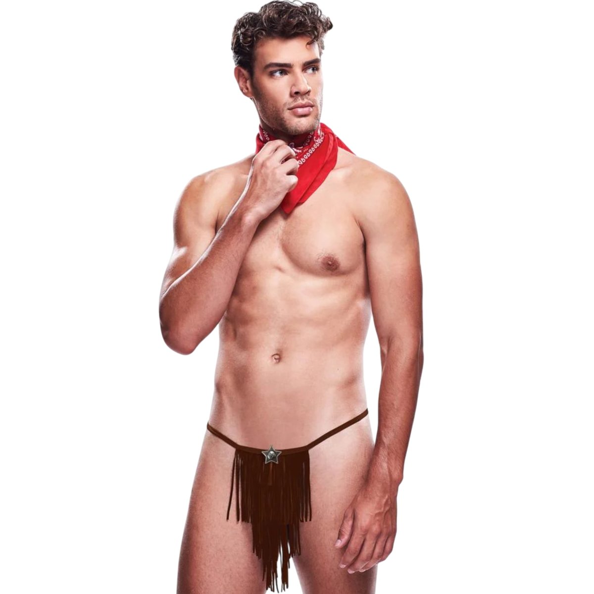 Envy Giddy Up Cowboy Costume Set with Bandana and Thong (2 Piece), M/L
