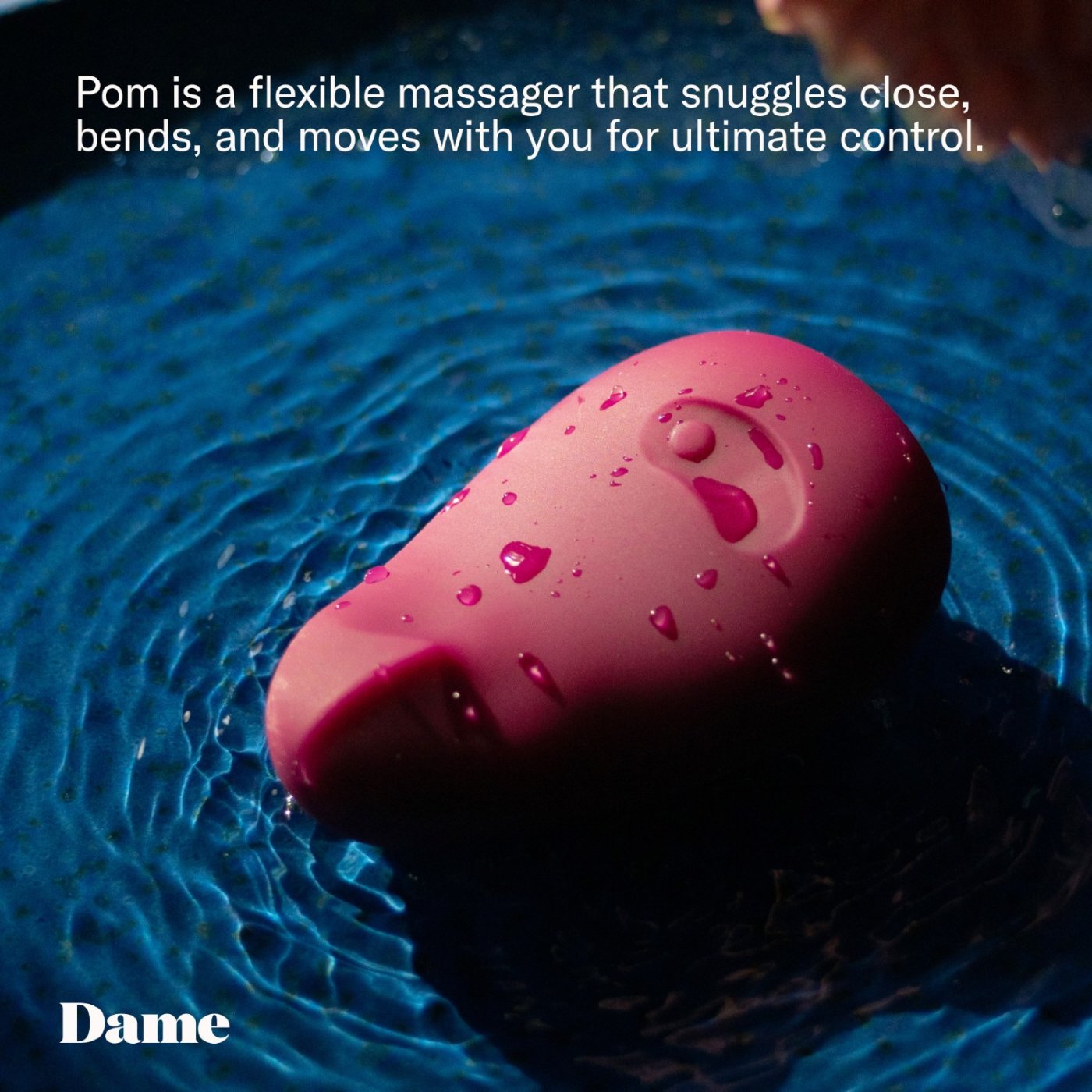Dame Pom Waterproof Rechargeable Flexible Palm Vibrator