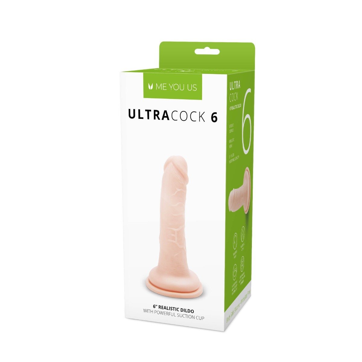 Me You Us Ultra Cock Realistic Suction Cup Dildo Light 6 Inch