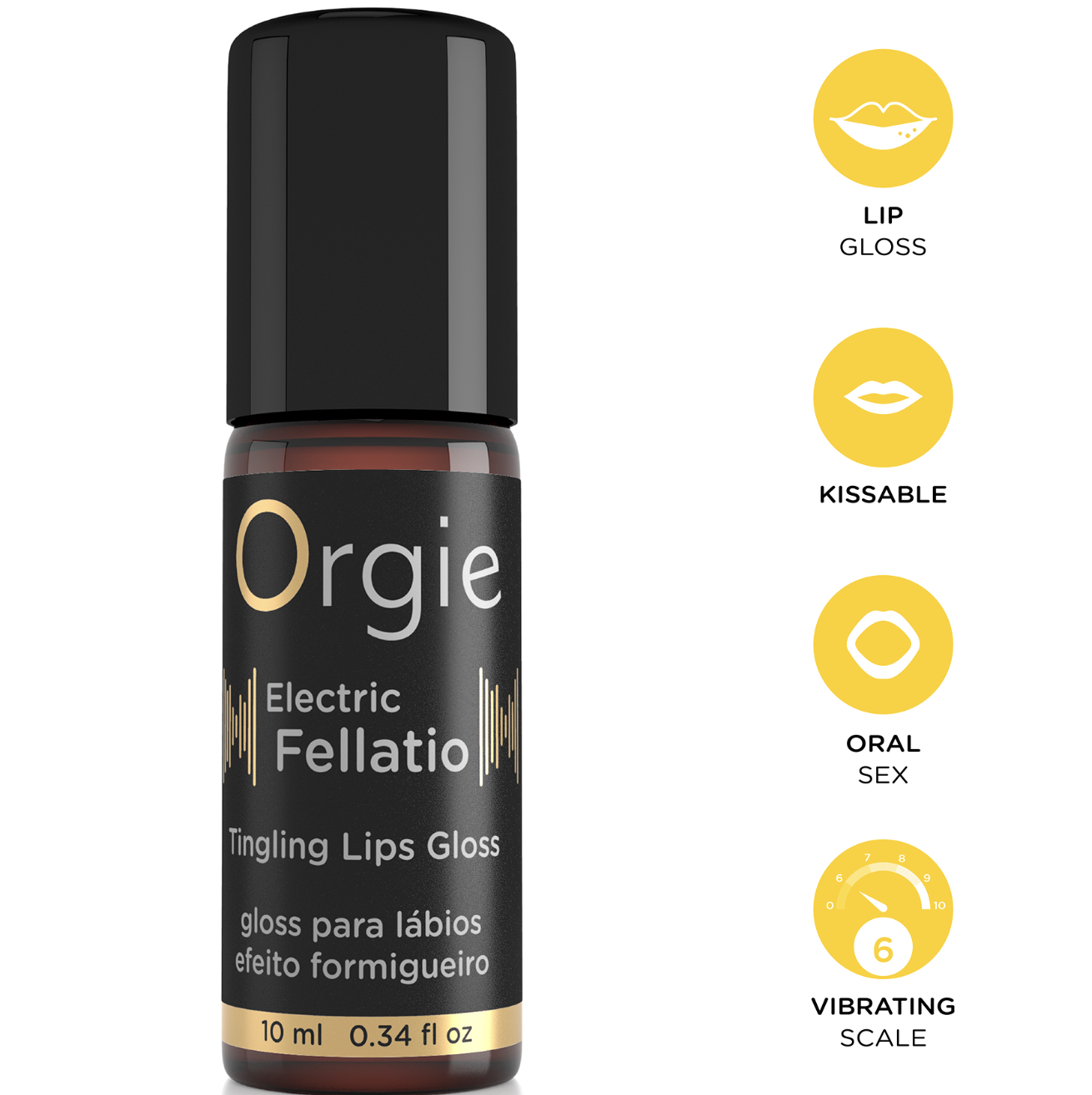 Orgie Electric Fellatio Tingling Lip Gloss 10ml