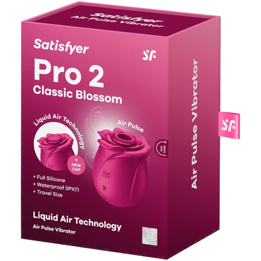 Satisfyer Pro 2 Classic Blossom Rose Air Pulse Rechargeable Clitoral Vibrator