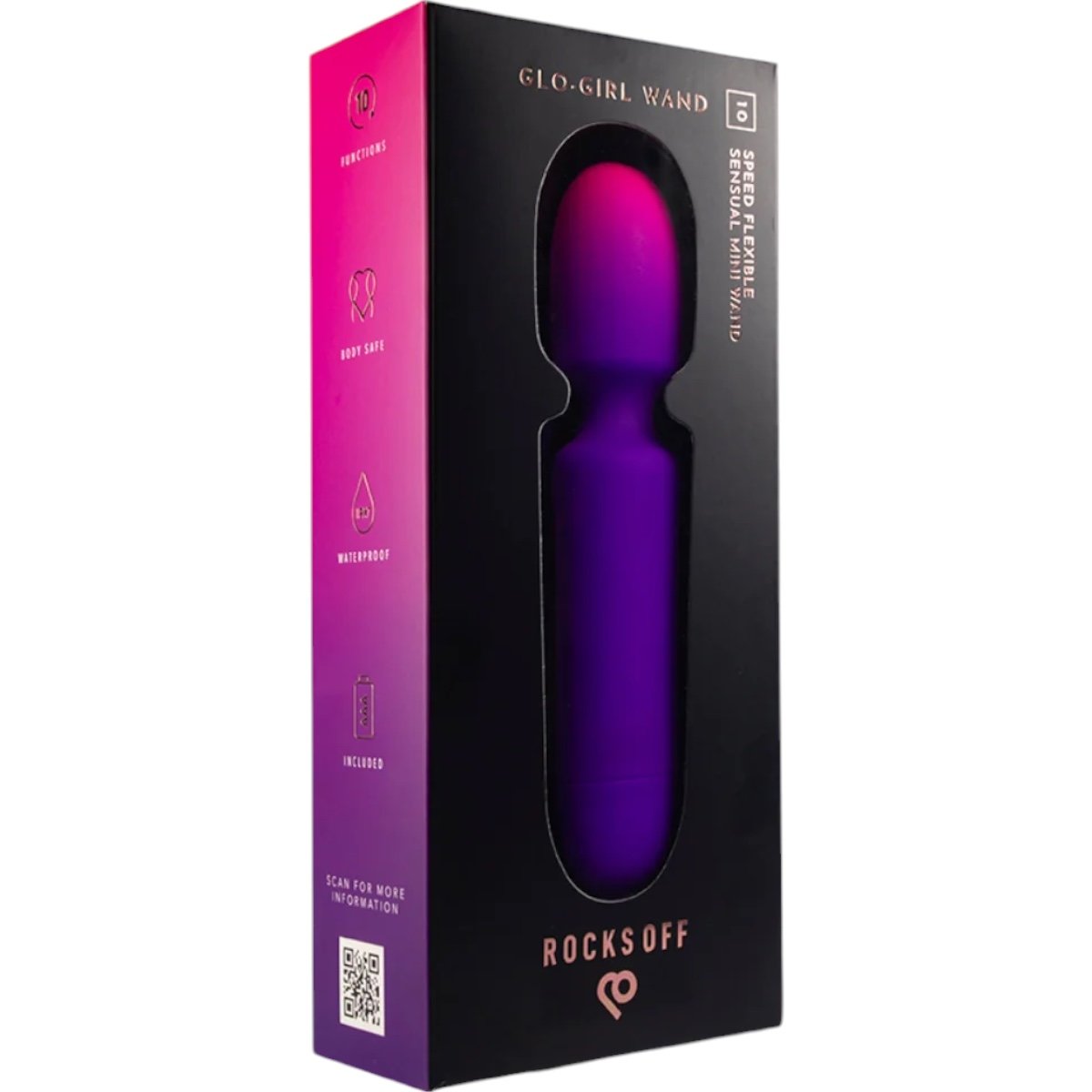 Rocks Off Glo-Girl Wand Mini Wand Vibrator