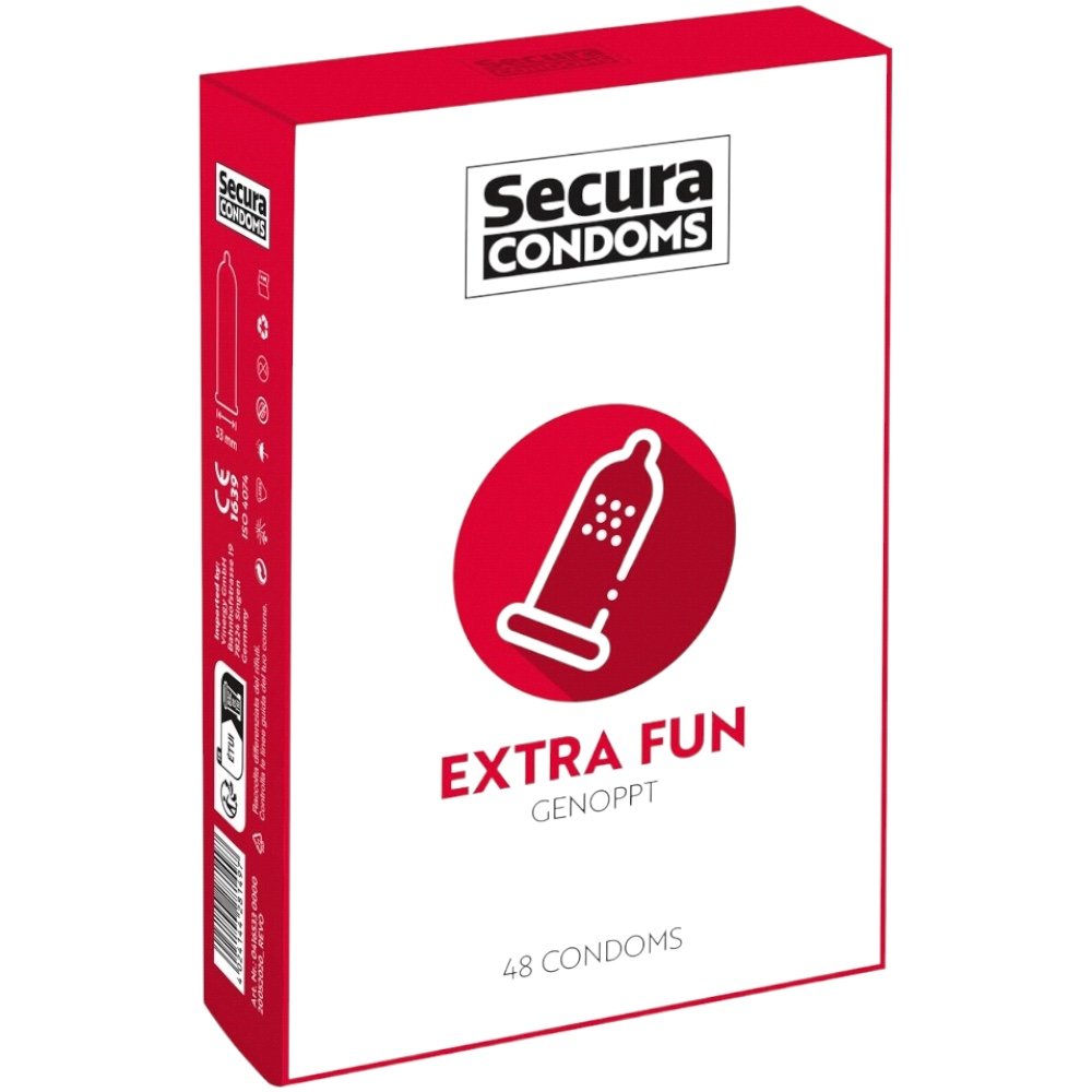 Secura Kondome Extra Fun Ribbed Condoms 48 Pack – Secura Kondome