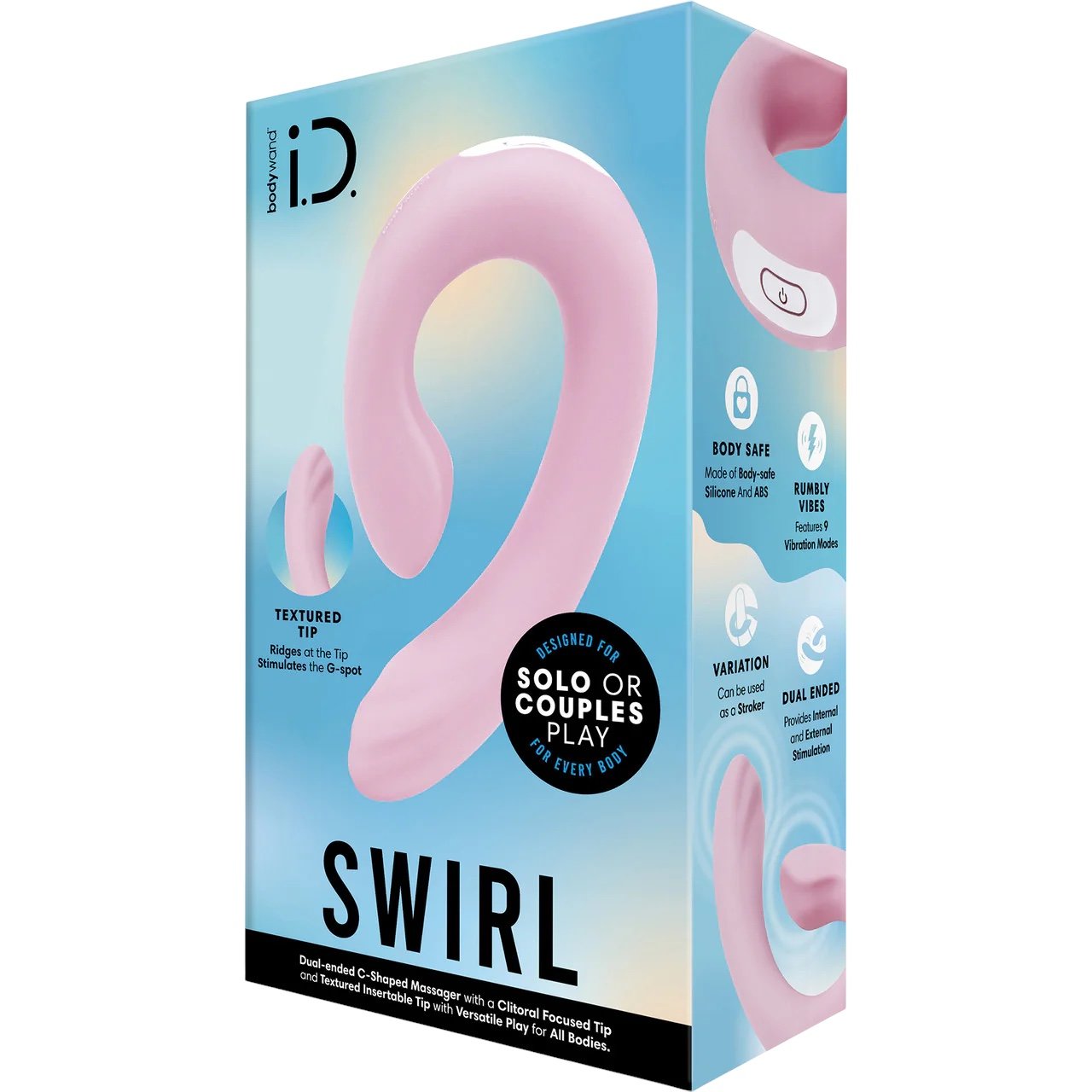 Bodywand i.D. Swirl Rechargeable Silicone Dual Stimulation Vibrator