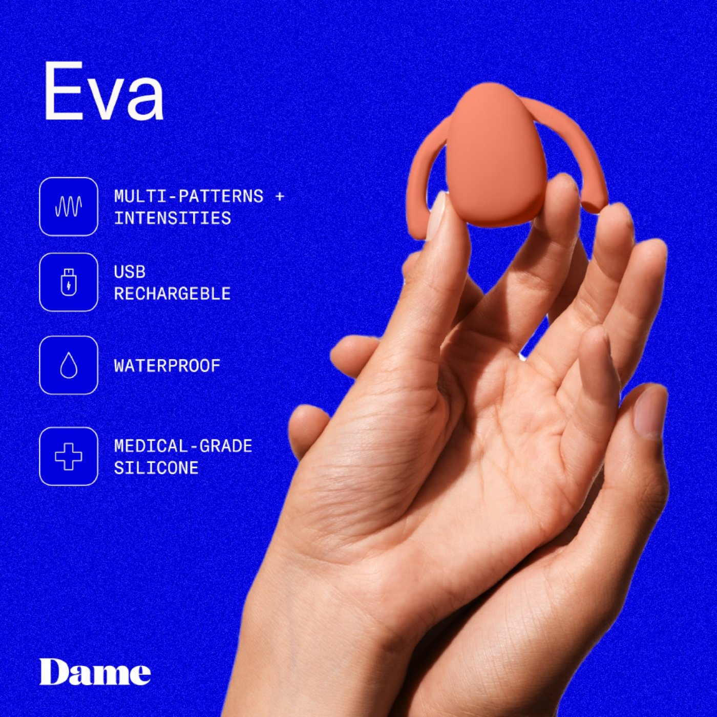 Dame Eva Waterproof Rechargeable Wearable Vibrator for Couples