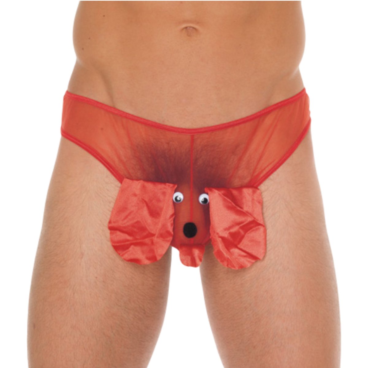 Rimba Men’s Red Puppy Pouch Thong G-String