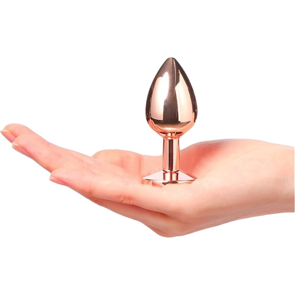 Dorcel Diamond Jewelled Rose Gold Metal Butt Plug Small