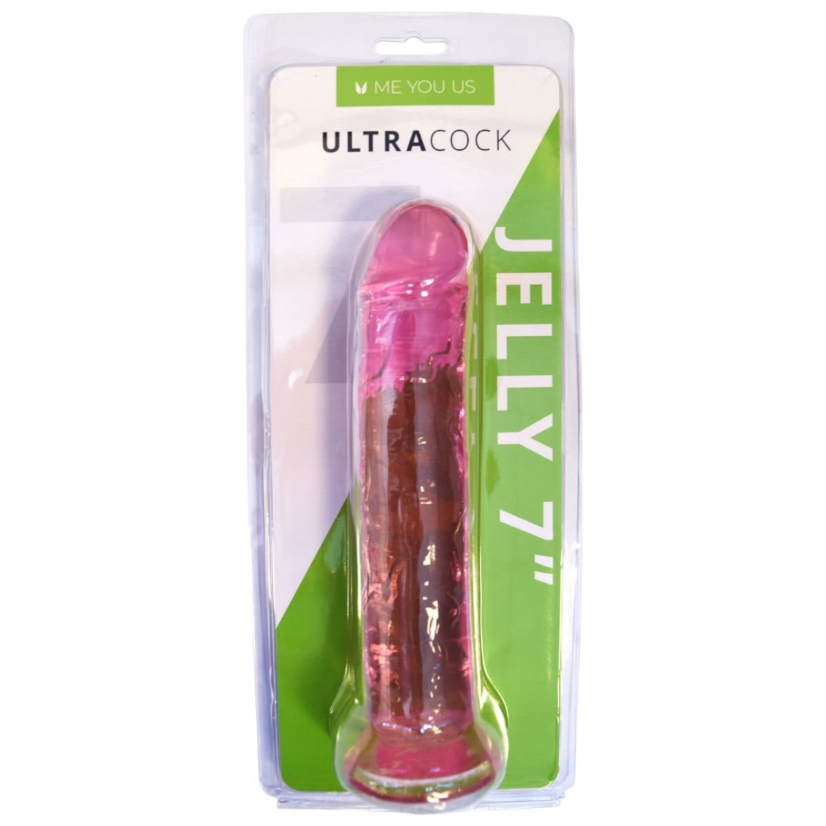 Me You Us Ultra Cock Pink Jelly Suction Cup Dildo 7 Inch