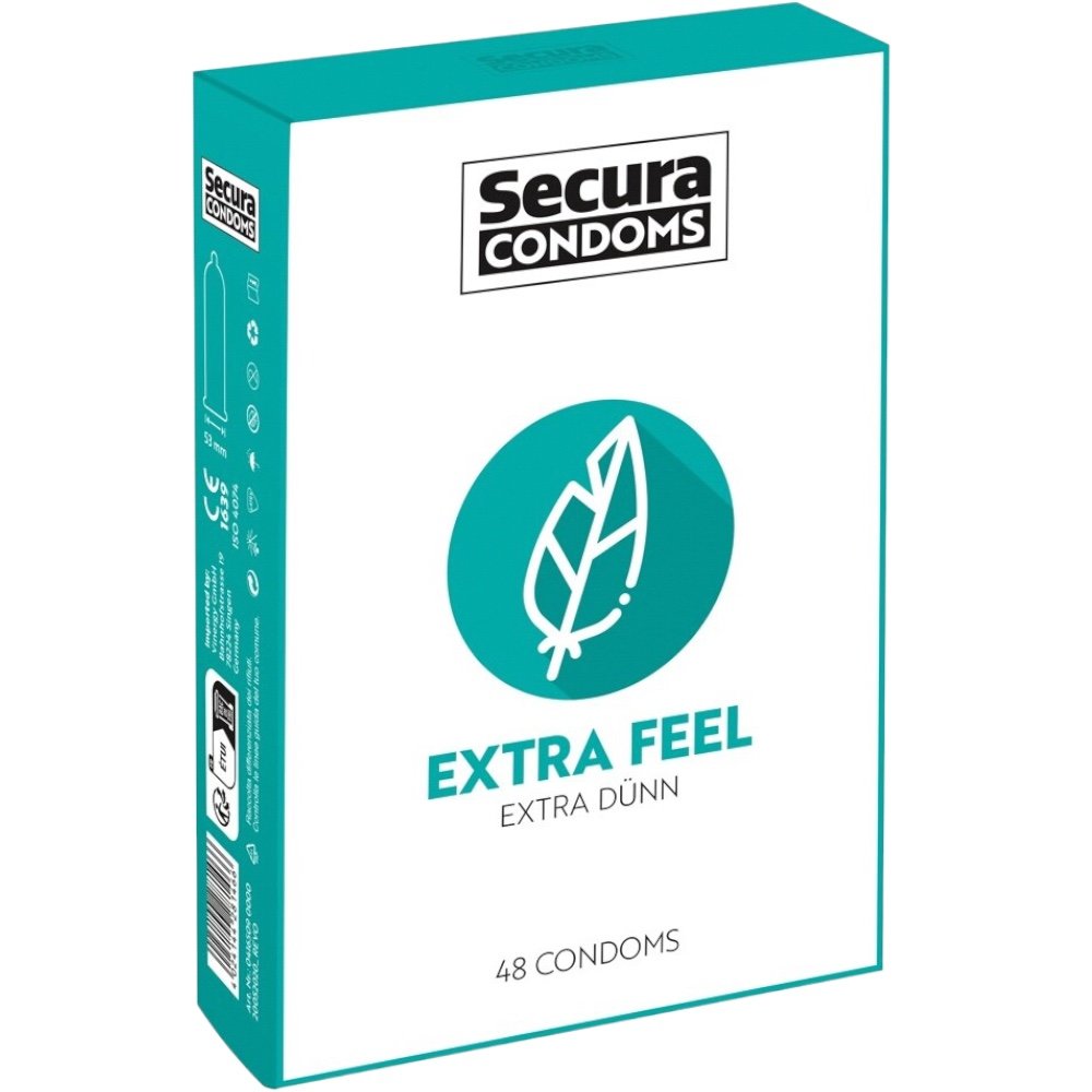 Secura Kondome Extra Feel Extra Thin Condoms 48 Pack