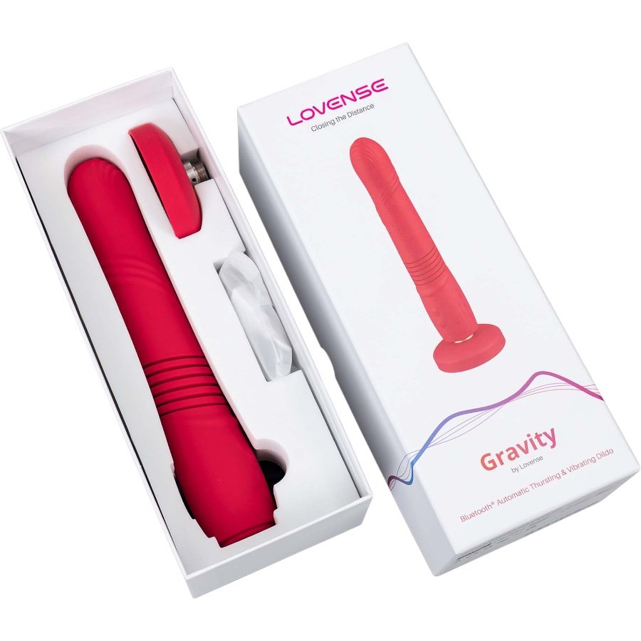 Lovense Gravity App Controlled Rechargeable Thrusting and Vibrating Dildo
