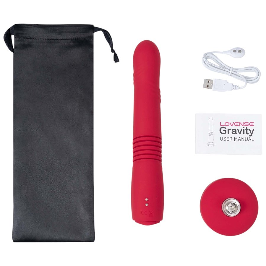 Lovense Gravity App Controlled Rechargeable Thrusting and Vibrating Dildo