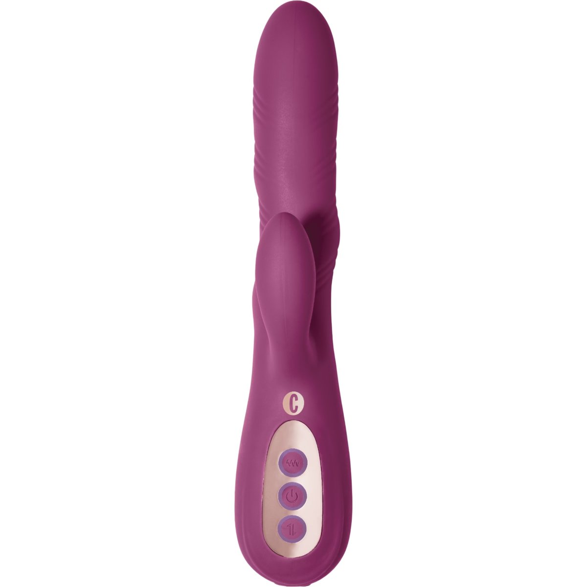 Cosmopolitan Luminous Rechargeable Rabbit Vibrator with Massage Beads Purple
