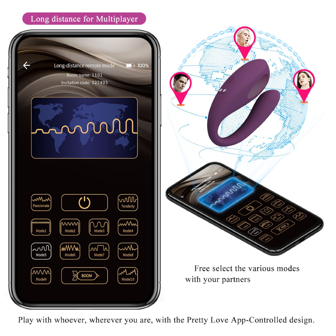 Pretty Love Aari App Controlled Thumping Couples Vibrator