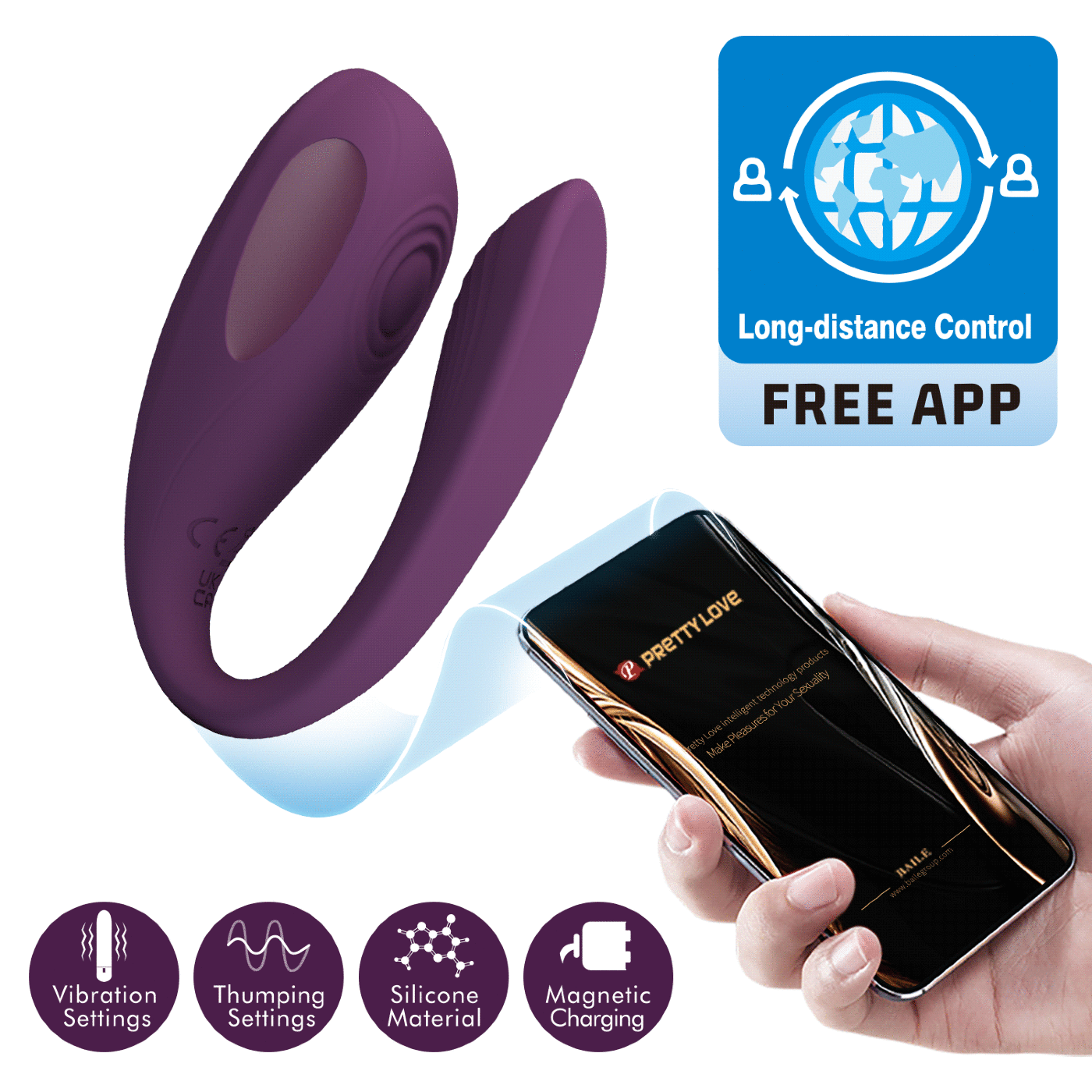 Pretty Love Aari App Controlled Thumping Couples Vibrator