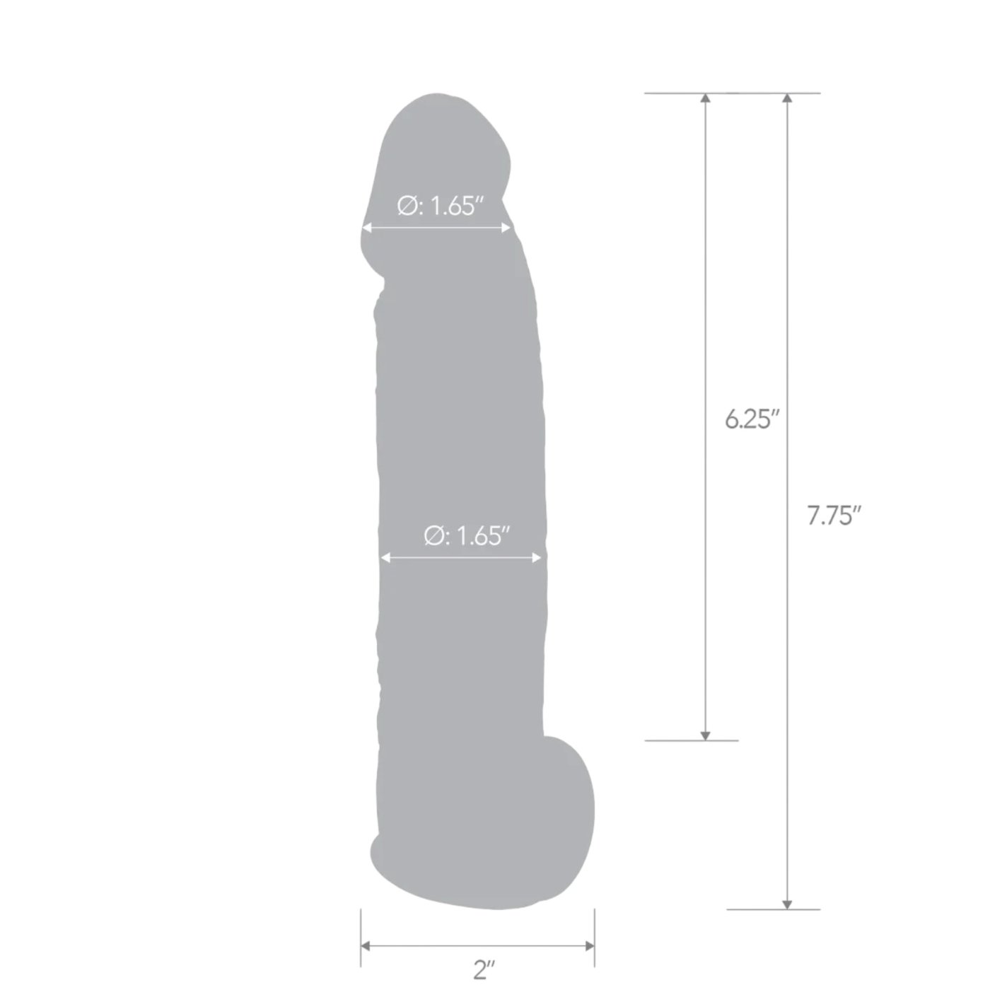 Blue Line 7.75 Inch Super Real Penis Extension Sleeve with Ball Constriction Loop